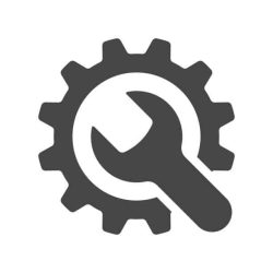 Service tools icon on white background. Vector illustration. Service tools icon on white background. Vector illustration.